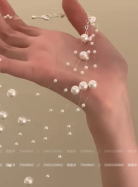 多层珍珠满天星项链女款2025新款