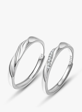 恋爱频率情侣对戒莫比乌斯情侣对戒开口戒指小众设计送男友送女友