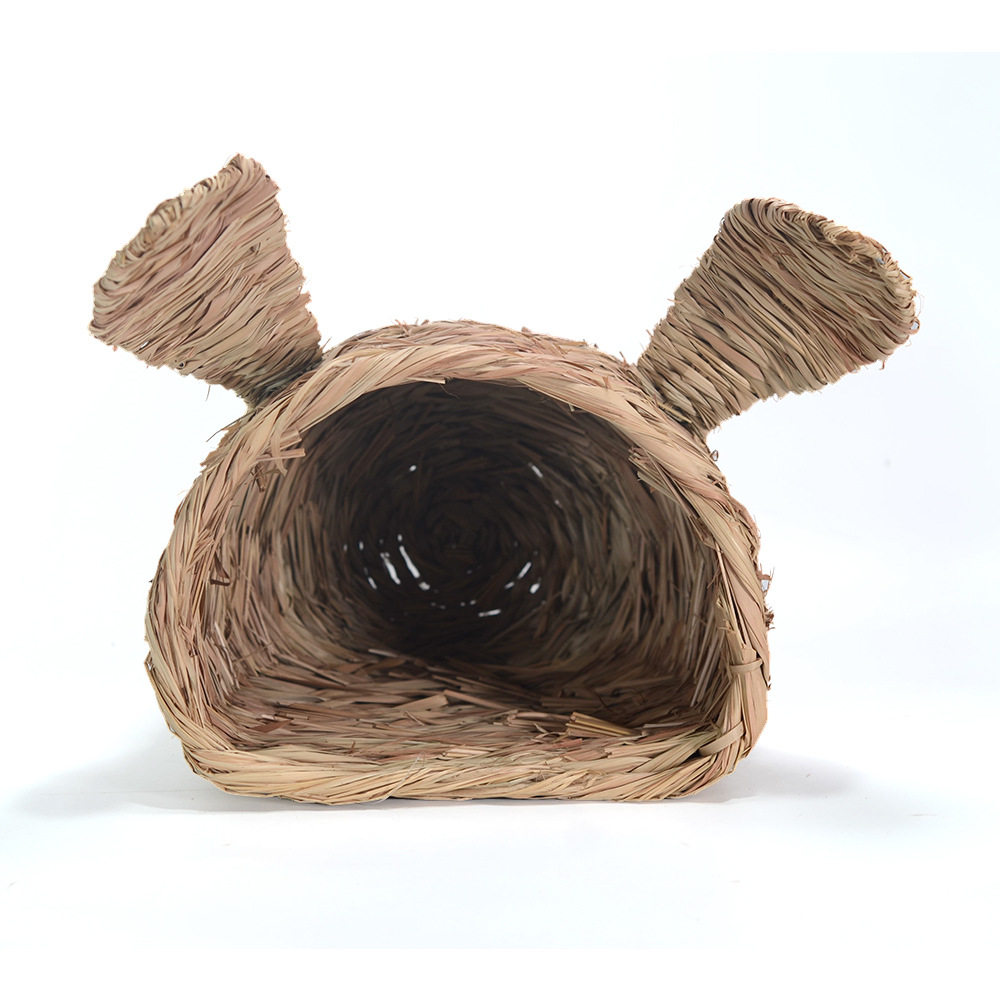 兔子形状兔窝 创意纯手工草编四季通用芦苇草兔子窝,淘宝优惠券,粉丝福利购,淘宝优惠卷