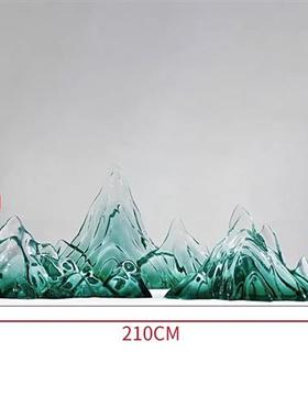 现代创意透明假山摆件树脂雕塑酒店售楼处大厅别墅玄关装饰工艺品