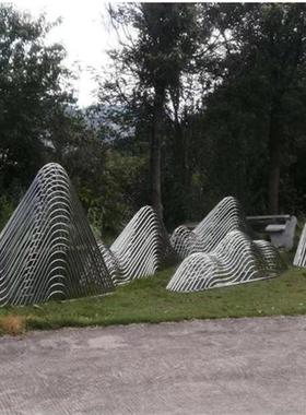 定制金属不锈钢假山雕塑户外造景摆件大型水景园林景观装饰室内外