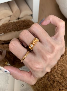 轻奢百搭气质感时尚指环女