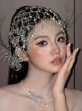 新娘韩系水钻流苏发箍婚礼感
