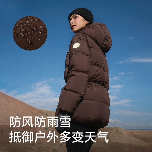 【800蓬鹅绒】伯希和户外羽绒服女保暖收腰修身防风外套冬季新款 - 图1