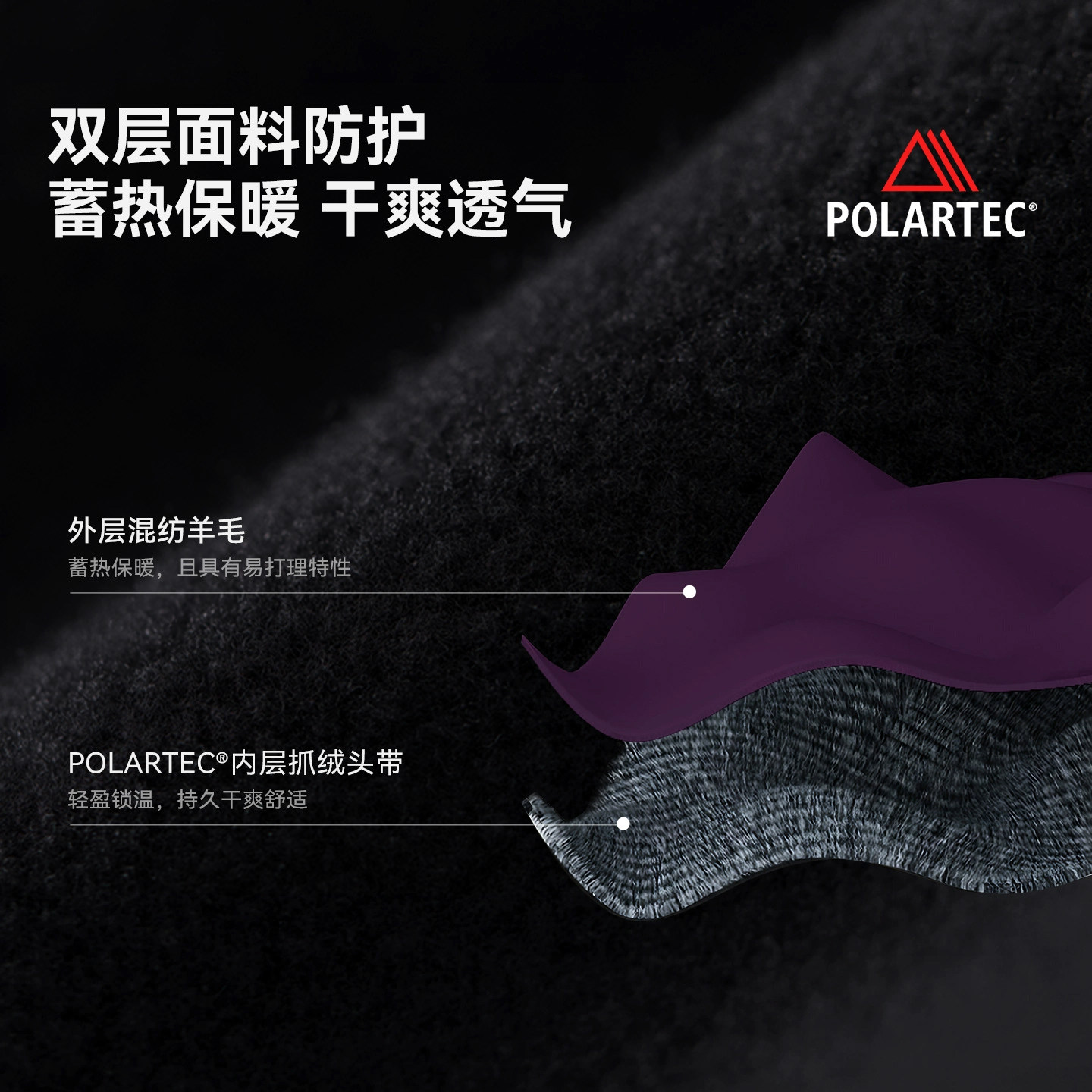 【晴川】伯希和户外针织帽男polartec跑步防风冷帽登山滑雪羊毛帽,淘宝优惠券,粉丝福利购,淘宝优惠卷