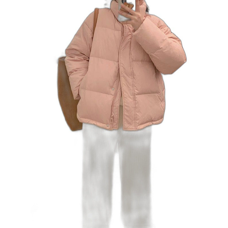2026年新款小个子短款羽绒服女款冬季加厚基础百搭面包服粉色外套,淘宝优惠券,粉丝福利购,淘宝优惠卷