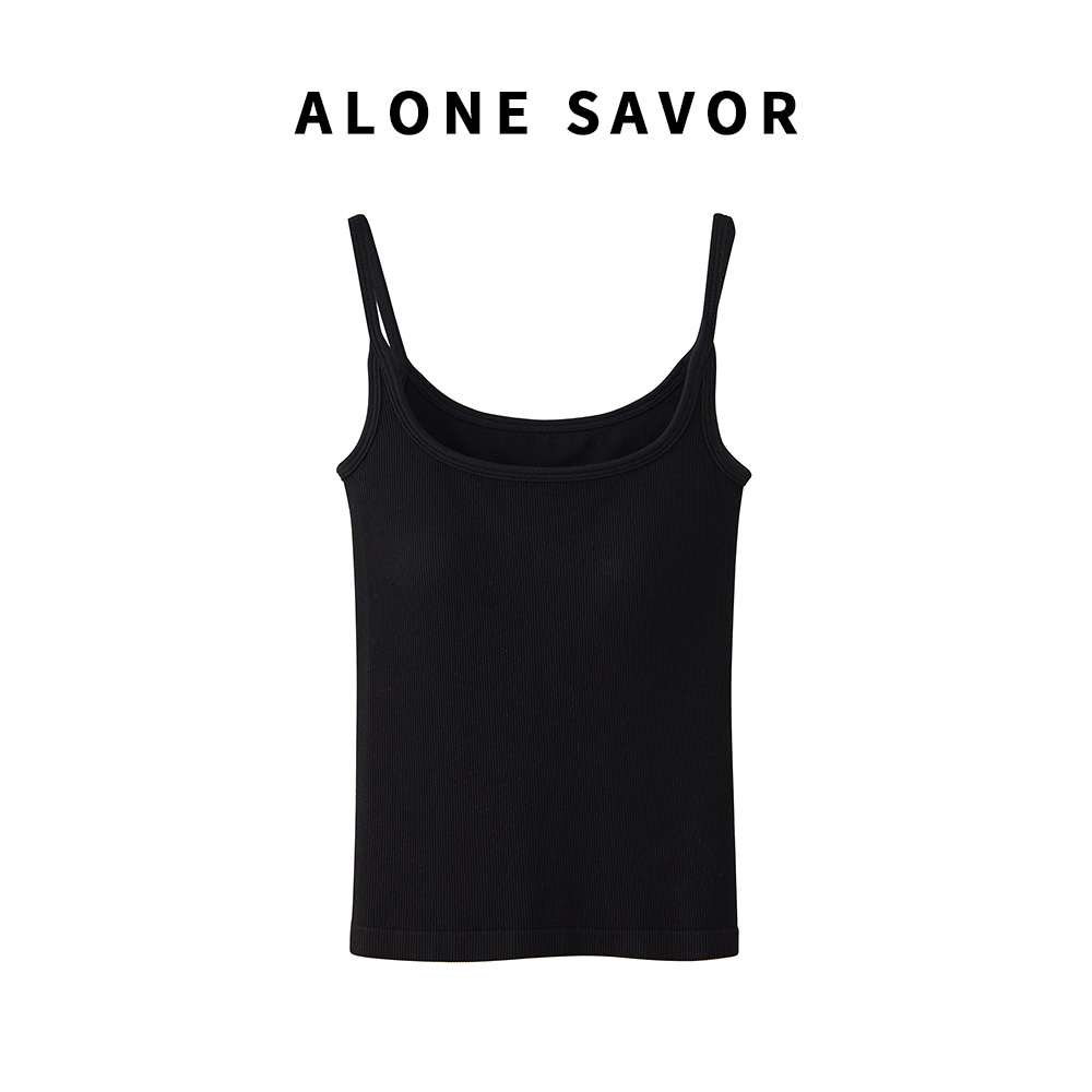 【ALONE SAVOR】龍喜儿  舒适外穿紧身背心女百搭薄款吊带P238 - 图2