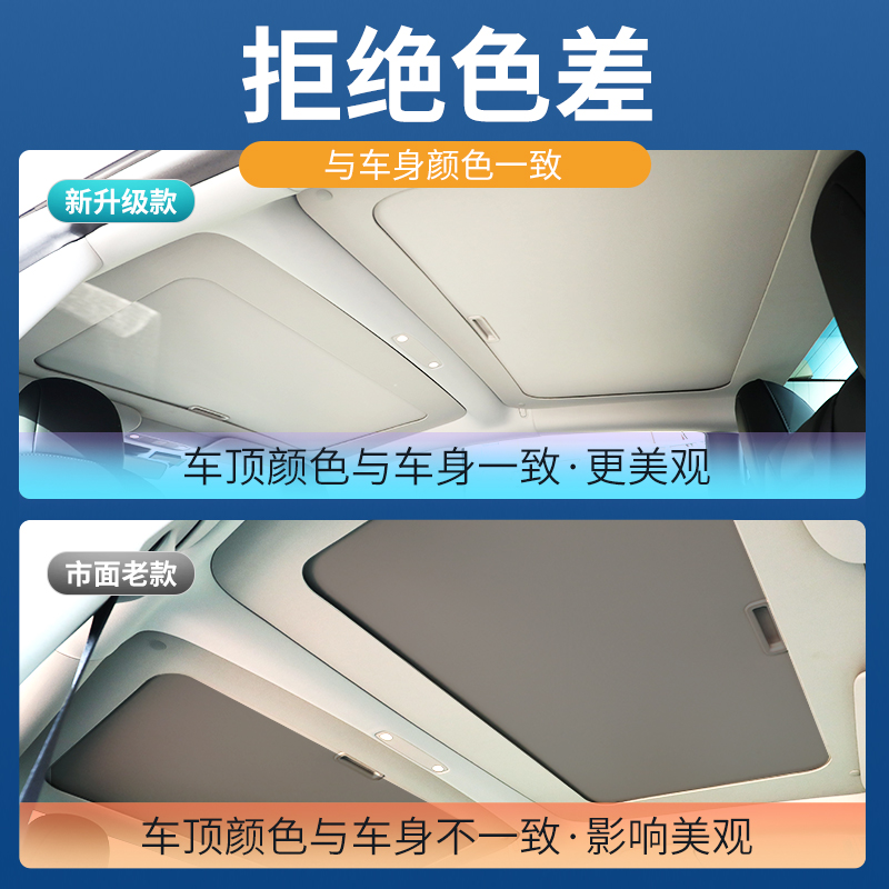 特斯拉遮阳帘model3遮阳顶挡天窗汽车专用防晒隔热天幕配件板包邮 - 图1