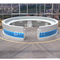 Training course arched minima custom Administrative Center Hospital Modern Service Desk Round bar Mall Oral Hall