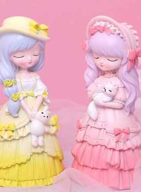 创意可爱少女心儿童房间卧室书桌桌面摆件卡通家居装饰治愈系礼物