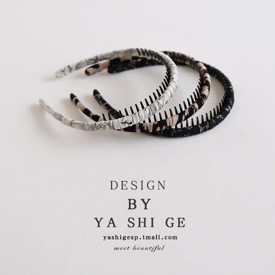 经典复古风碎发布艺头箍洗脸化妆防滑带齿发箍韩国百搭高级感头饰