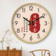 Chinese simple silent metal frame living room wall clock