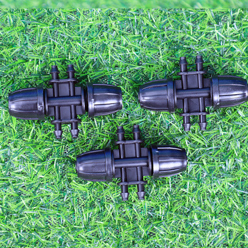 812异径六通接头浇花器配件水龙头款地插定时浇水器滴灌喷头6通 - 图1