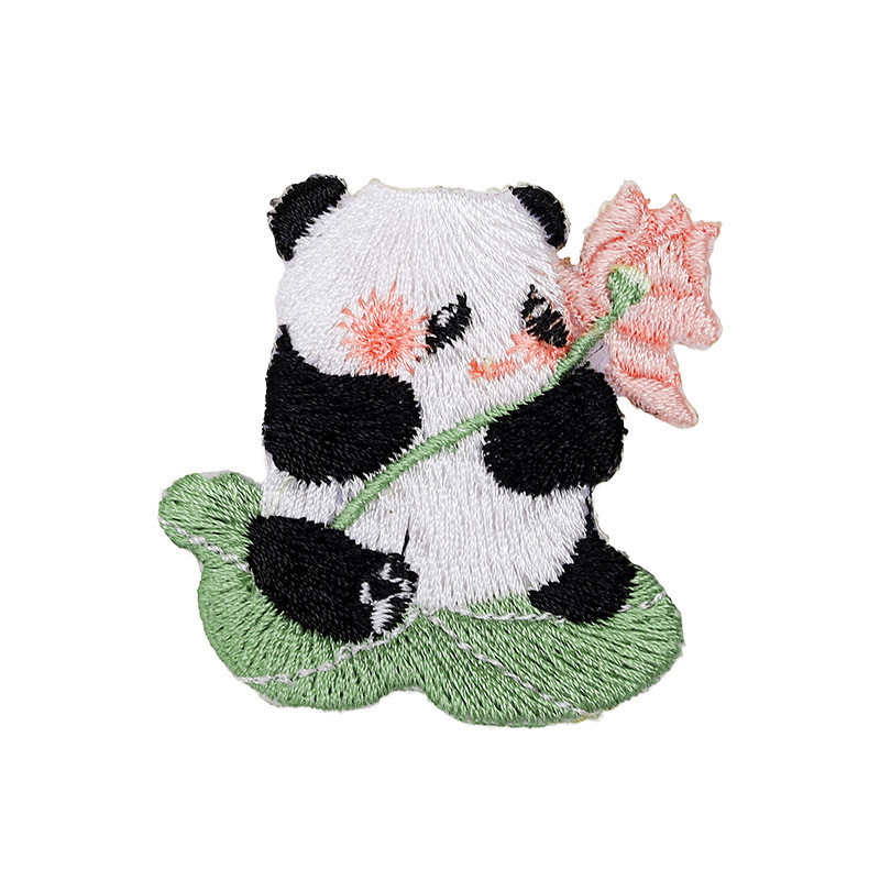 中国风国潮小熊猫刺绣布贴竹子熨烫可缝衣服破洞修补包包DIY装饰,淘宝优惠券,粉丝福利购,淘宝优惠卷