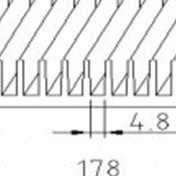 铝型材散热器散热片宽178高21长的100200 长度可任意定制 - 图1