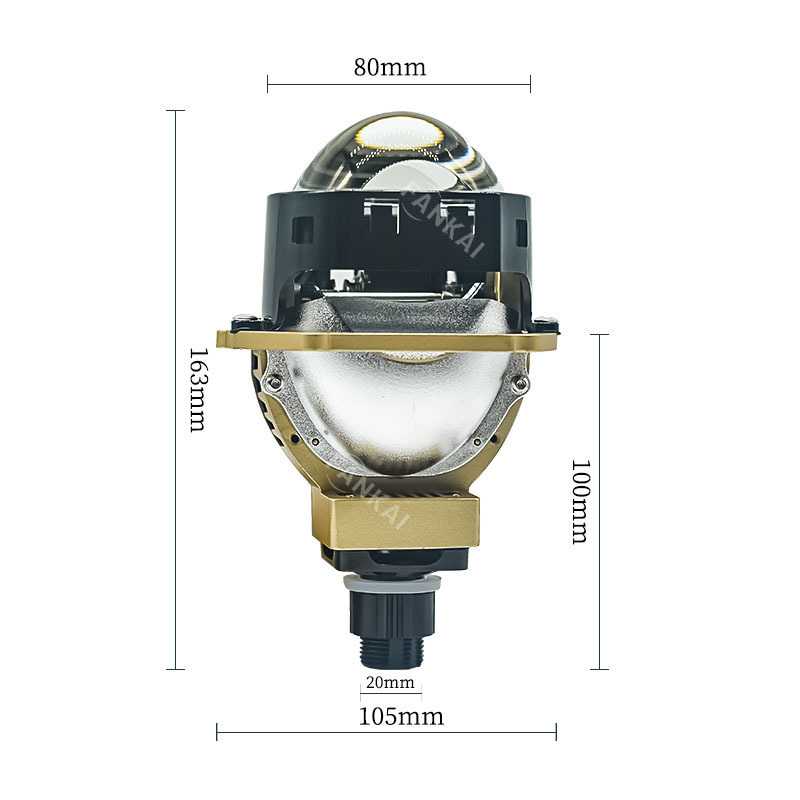 新款W1S方形镜面双灯杯H4H7无损led汽车大灯双光透镜改装远近一体 - 图1