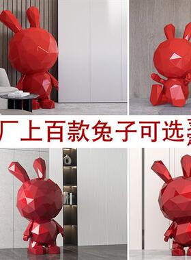 大型不锈钢雕塑定制户外凤凰海豚鹿鲸鱼兔圆环公园玻璃钢景观摆件