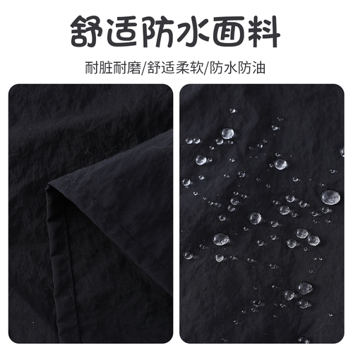 舒适防泼水围腰套头围裙耐穿防油家用厨房做饭罩衣外穿干活工作服 - 图0