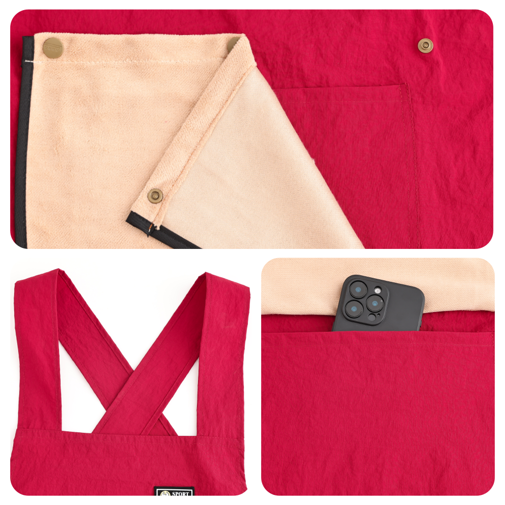 防泼水围腰耐穿时尚围裙厨房做饭家用罩衣可拆卸毛巾擦手工作服女,淘宝优惠券,粉丝福利购,淘宝优惠卷