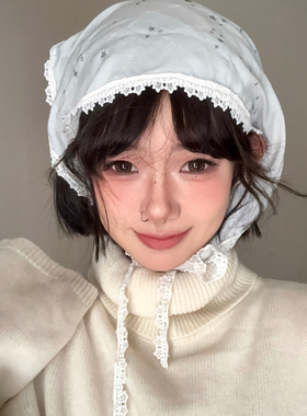 可爱星星烫银甜美三角巾