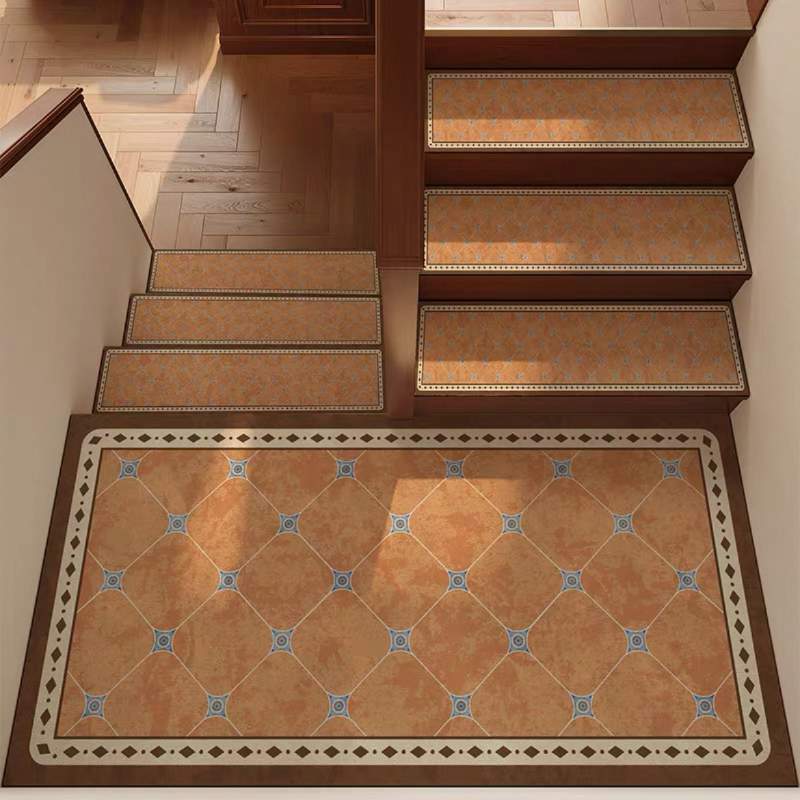 American-style stair step mats scrubbing-free glue-free self-adhesive non-slip carpet household duplex loft solid wood step mats
