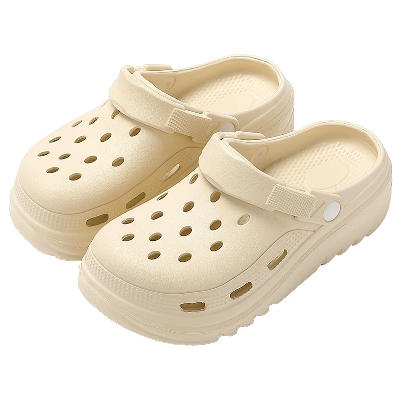 2025 Новая обувь Crocs с толстой подошвой женское летнее верхняя одежда противоскользящая против запаха пляжные сандалии тапочки для женщин