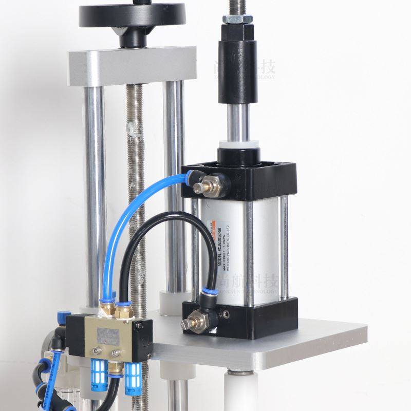ZONESUN气动中盖香水玻璃瓶盖机 气动中套旋盖机 塑料瓶盖封盖机,淘宝优惠券,粉丝福利购,淘宝优惠卷