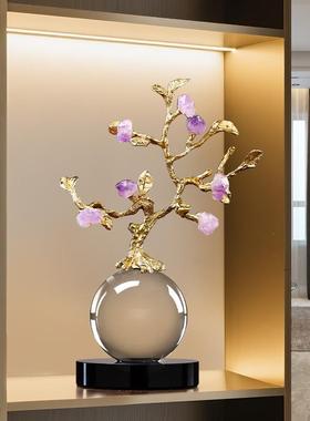 轻奢玻璃球创意电视柜玄关桌面摆件2025新款高级感小众家用装饰品