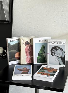 北欧轻奢风装饰书仿真书摆件现代简约酒柜书房办公室书柜桌面假书