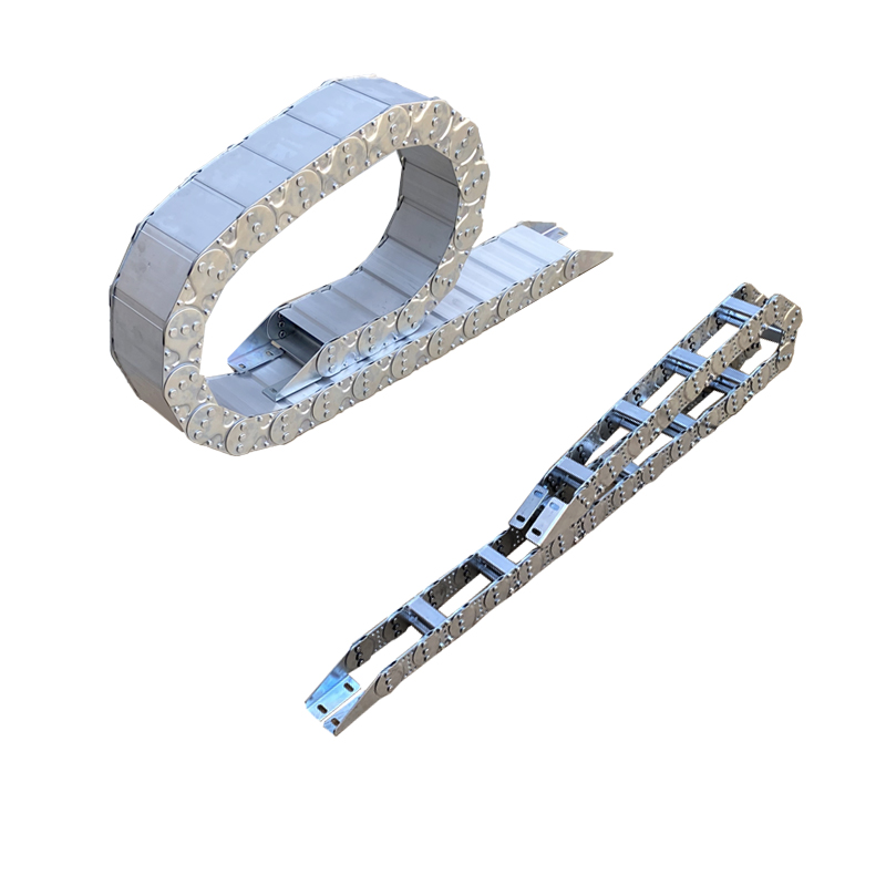 TL钢铝拖链桥式全封闭钢制铁链条金属不锈钢油管线缆线槽