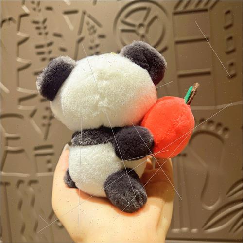 适用Apple panda doll plush toy charm small doll gift keychai - 图2