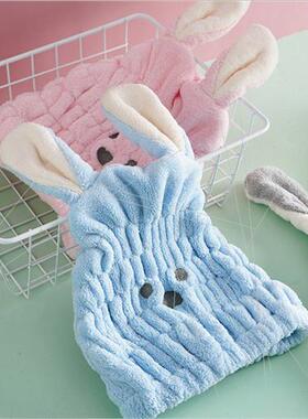 Dry Hair Cap Cute Cartoon Rabb Ears Shower Cap Quick Drying