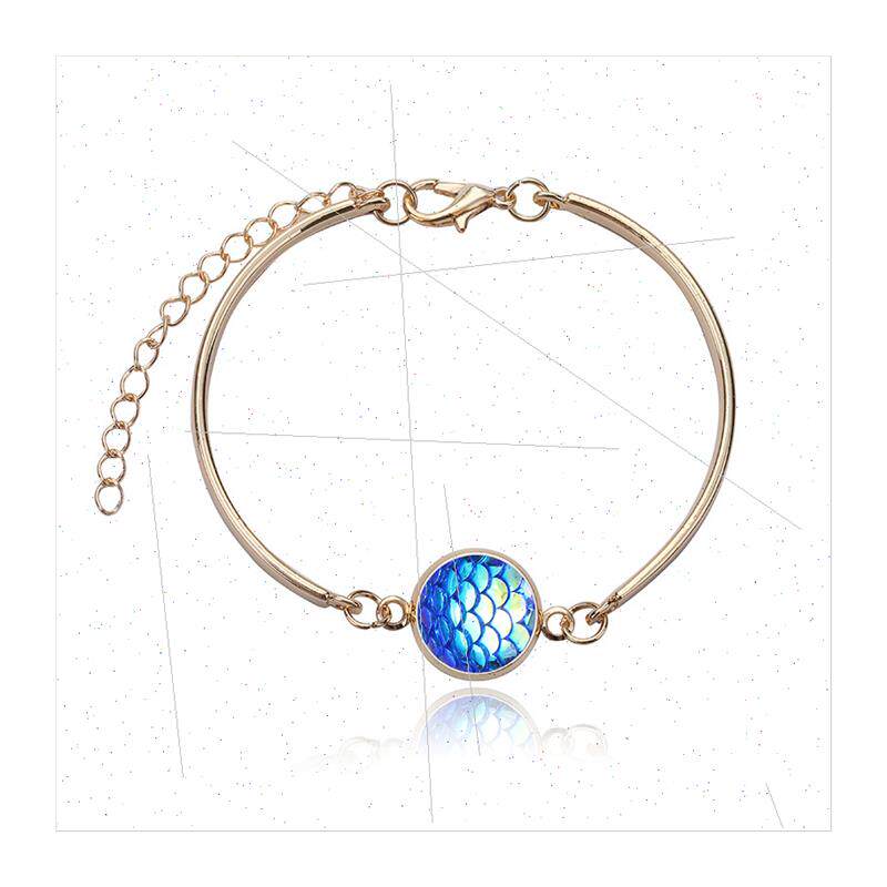 2020 lver Round Bracelet Multicolor Mermaid Love Bracelet Or - 图3