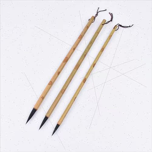 Bamboo Wolf Hair Brush wh Black Purple Hair Calligraphy Call - 图2