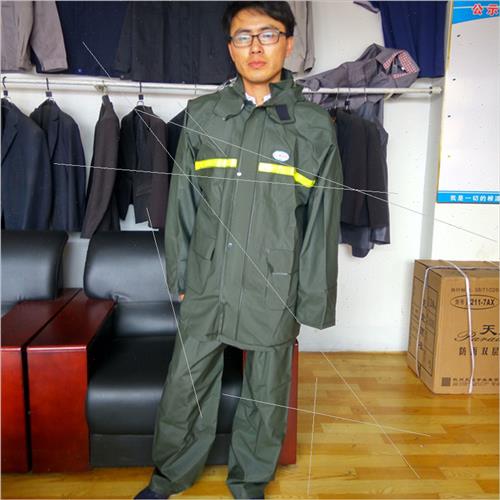 Industrial mining knted fabric raincoat rain pants set Men w - 图0