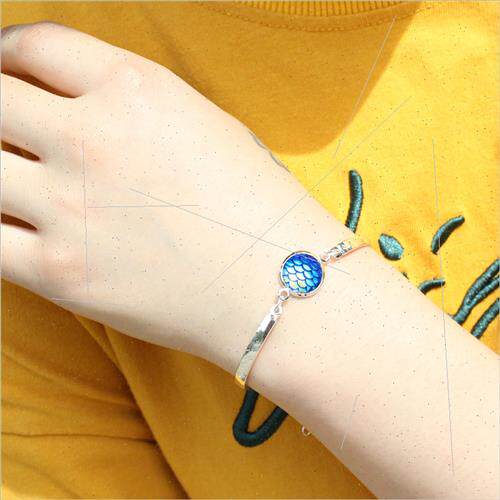 2020 lver Round Bracelet Multicolor Mermaid Love Bracelet Or - 图1