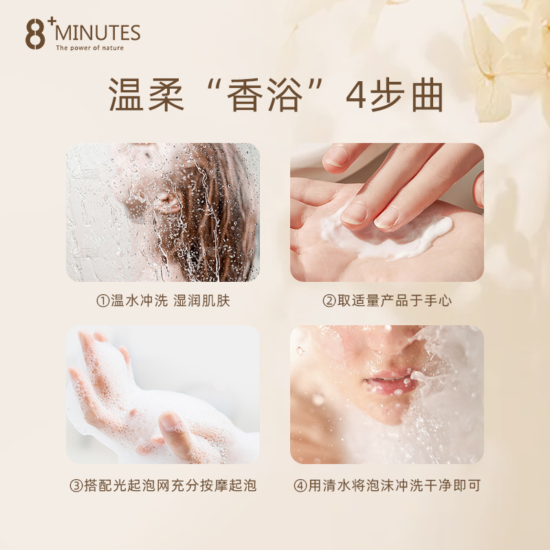 8+Minutes 香水沐浴露 持久留香深层保湿滋养润肤 450ml - 图2