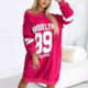 Casual long sleeve letter print sports dress