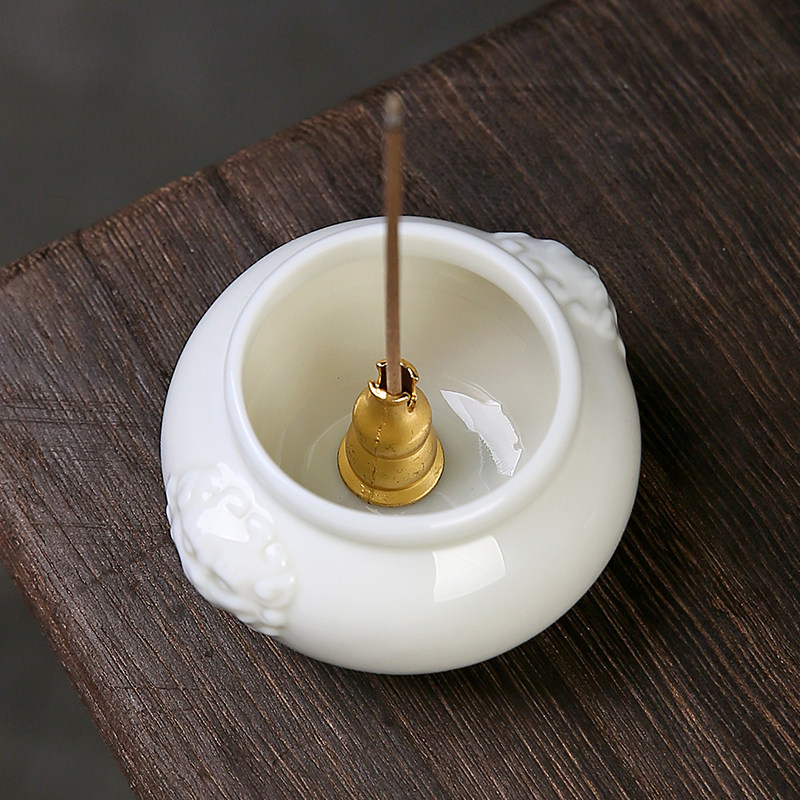 草木灰百福缸小香炉家用檀香香熏炉线香香插香座室内茶桌陶瓷摆件,淘宝优惠券,粉丝福利购,淘宝优惠卷