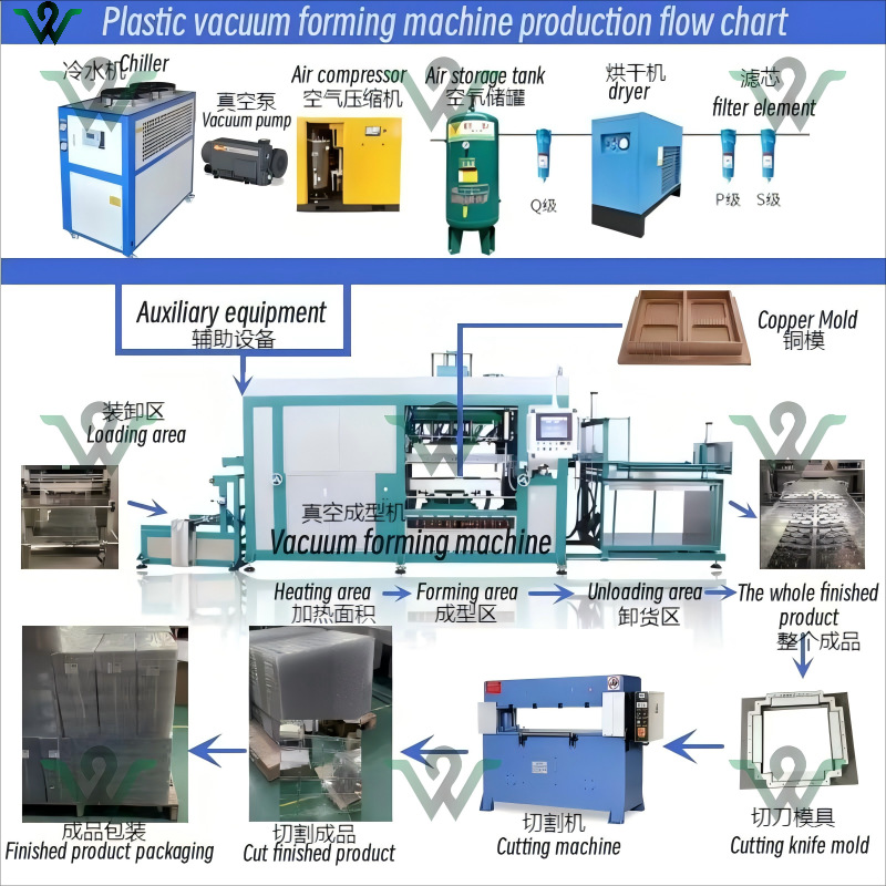 Biodegradable plastic tray vacuum forming machine - 图0