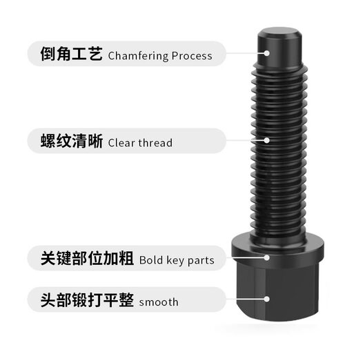10.9级刀架螺丝45钢淬火加硬数控车床机床四方头刀台螺栓杆M8-M30 - 图1
