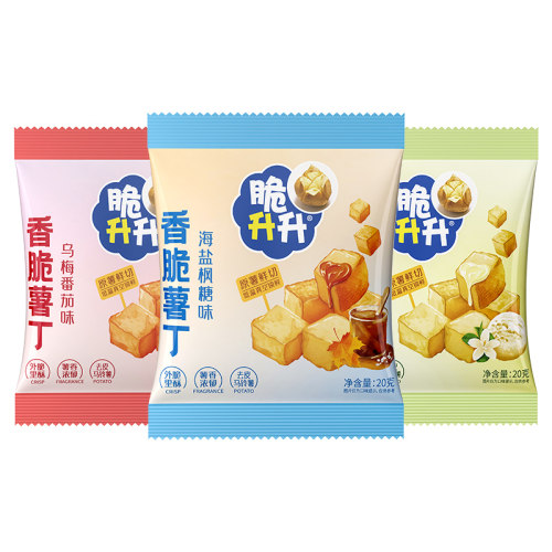 【新品薯丁】脆升升香脆薯丁12包香脆薯条休闲办公室零食 - 图2