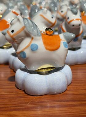 可爱小马转转摆件洛阳陶瓷伴手礼