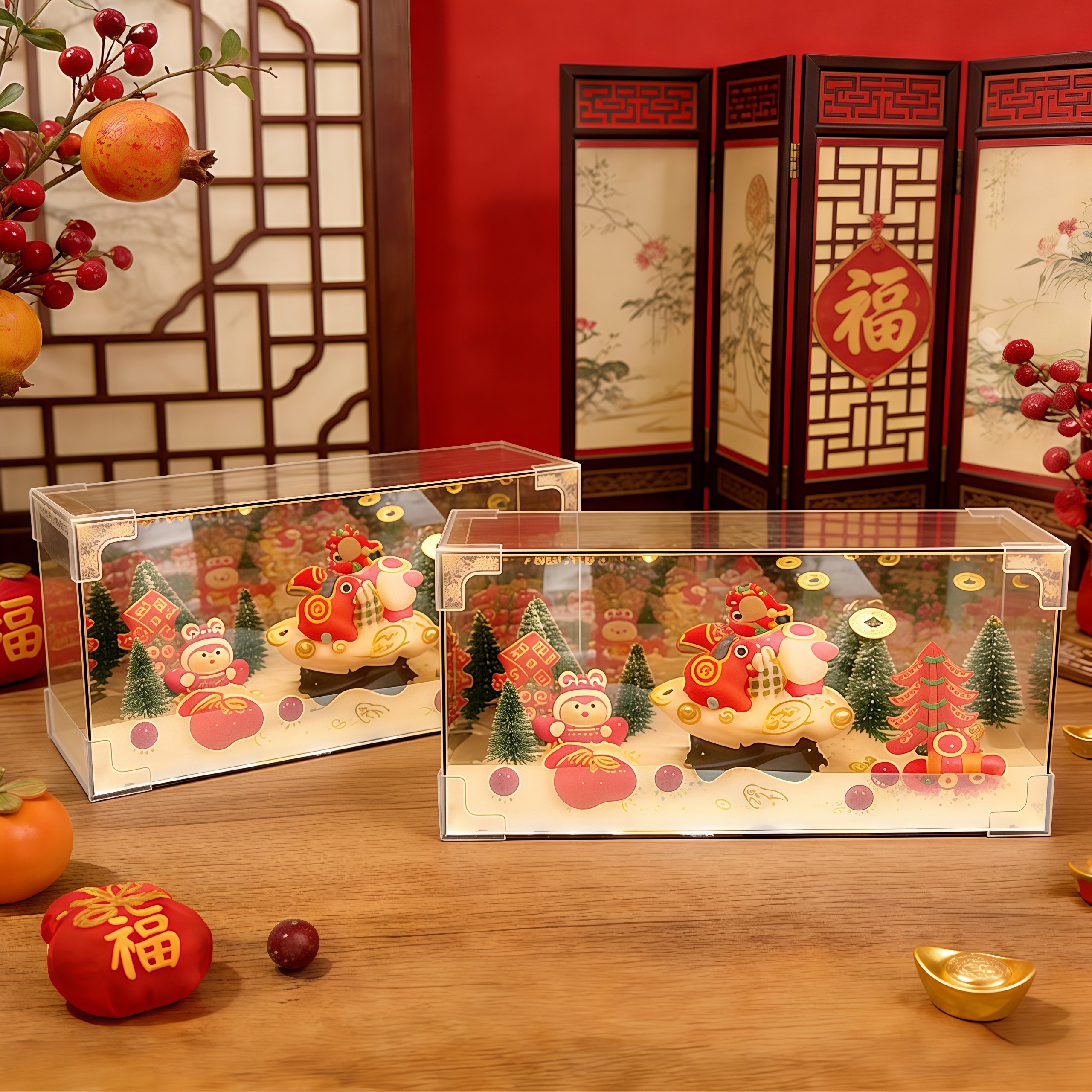 新年招财款旋转魔方镜子小夜灯手工DIY材料包摆件创意送新年礼物,淘宝优惠券,粉丝福利购,淘宝优惠卷