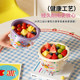 Cartoon sticker for drain basket with fruit fork, household model to separate food residues, filter basket for fruit cleaning, filter basket