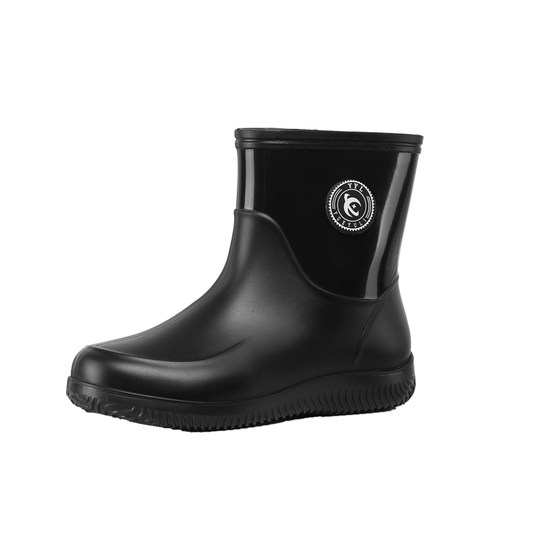 雨靴钓鱼时尚中筒雨鞋男四季工作胶鞋防滑防水厨房鞋短筒水鞋