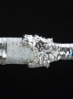 龙泉市刀剑高锰钢烤蓝狼头唐横刀影视锦衣卫绣春刀宝剑收藏未开刃