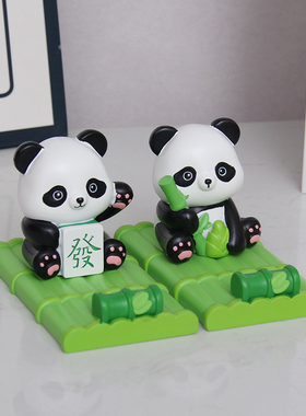 可爱熊猫手机架摆件办公室桌面平板支撑架熊猫周边成都文创纪念品