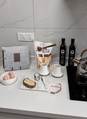 设计师搭配样板间厨房装饰品摆件售楼处烘焙真面包主题饰品组合套