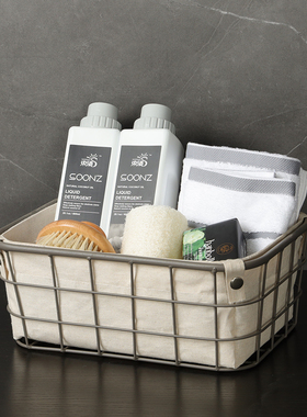 北欧ins卫浴套装酒店洗手液瓶样板房卫生间收纳篮摆件